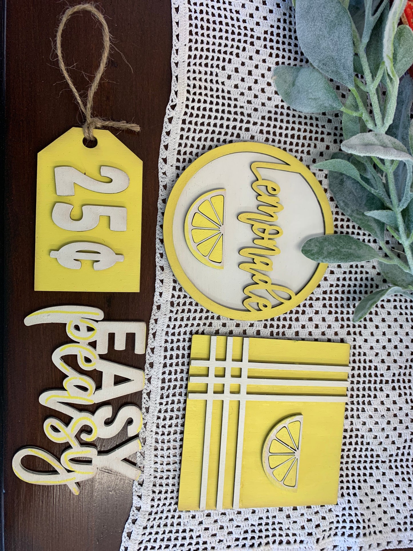 Lemon Tiered Tray Kit Unfinished