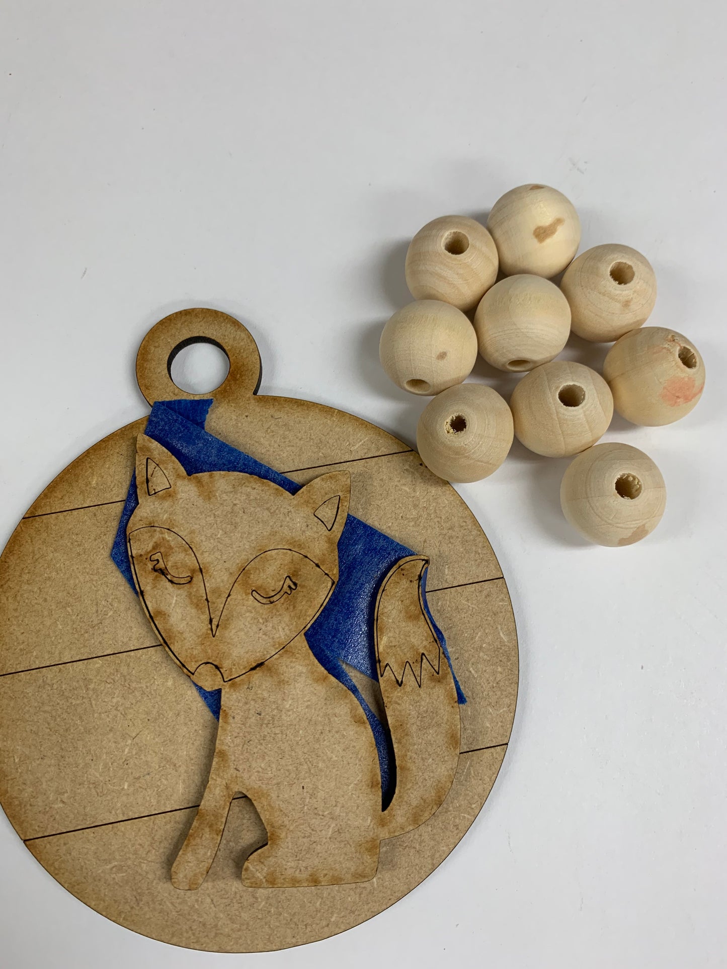 Thankful,Grateful & Blessed Tiered Tray Unfinished Kit