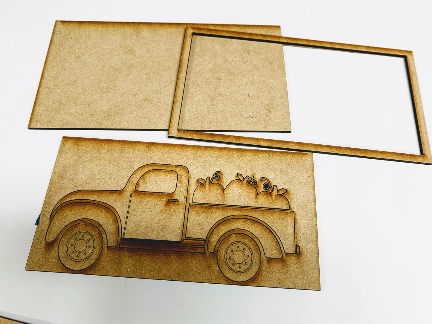 Thankful,Grateful & Blessed Tiered Tray Unfinished Kit