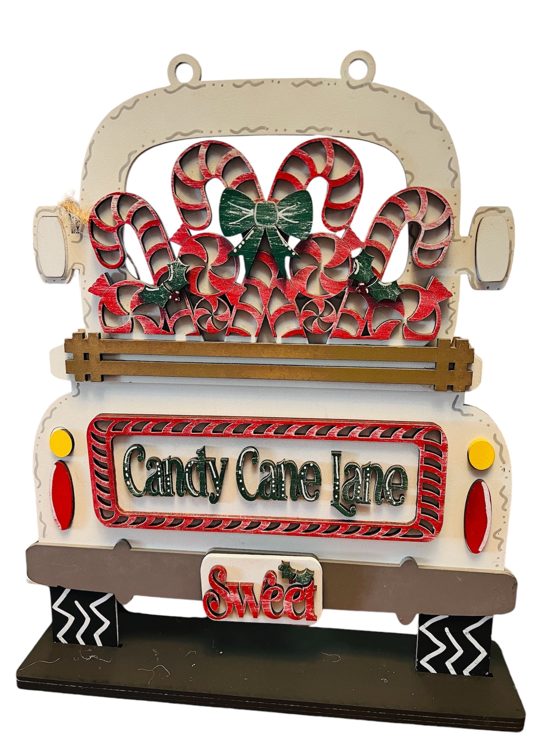 Candy Cane Lane Farmhouse Truck Insert