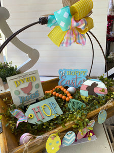 Hoppy Easter Tiered Tray Kit Unfinished