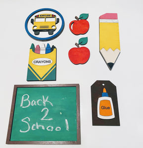 Back to School Tiered Tray Unfinished Kit