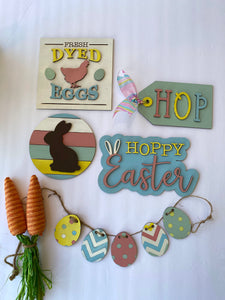 Hoppy Easter Tiered Tray Kit Unfinished