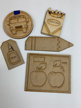 Load image into Gallery viewer, Back to School Tiered Tray Unfinished Kit