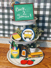 Load image into Gallery viewer, Back to School Tiered Tray Unfinished Kit